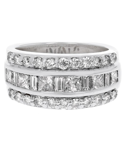 Kallati Legendary 3 Row Diamond Anniversary Ring